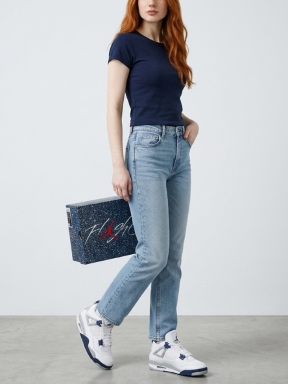 Nike Air Jordan 4 Retro “Midnight Navy” – Women’s 9 - Picture 2 of 7